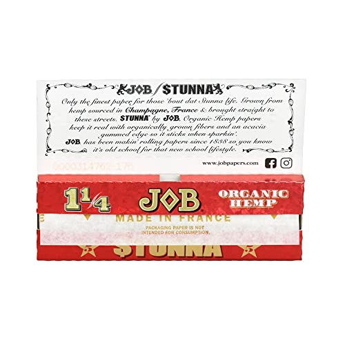 JOB $tunna Limited Edition Unbleached Organic Hemp Cigarette Rolling Paper 1 1/4 (78mm) - Pack of 24