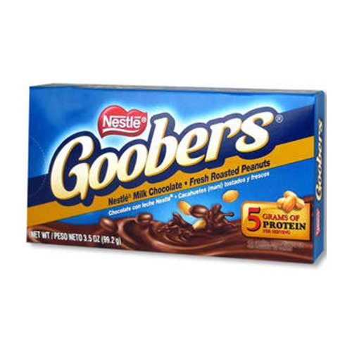 Goobers Chocolate Covered Peanuts - Crunchy Nut Candy, Theater Size Bo ...