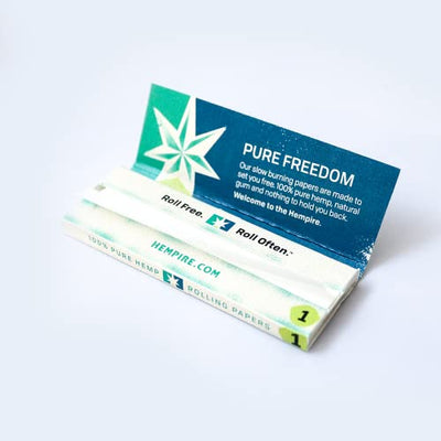 HEMPIRE Rolling Papers - 1'' All Natural Organic with Natural Gum Arabic - 24 books with 50 papers per book