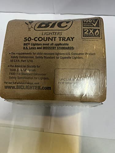 Bic Raw Classic Lighters - 50ct Tray