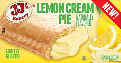 JJ's Bakery Cream Pie Variety Pack Individually Wrapped On The Go Pastry Handheld Snack Pies (Pack of 6)