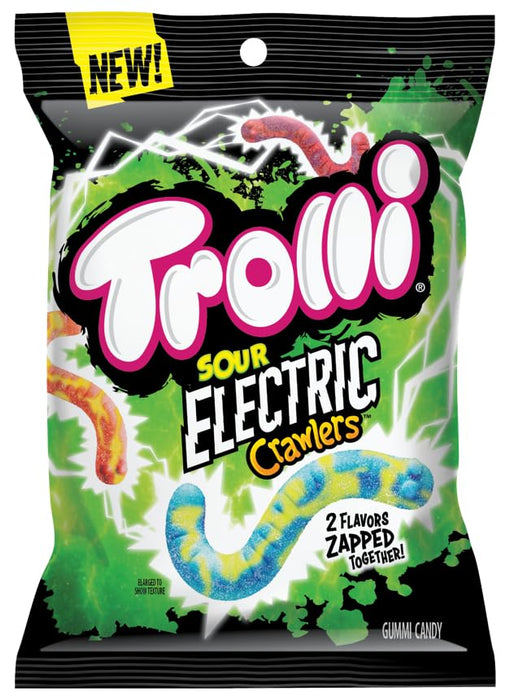 Trolli Electric Sour Crawlers Peg Bag 4.25 oz Single Bag
