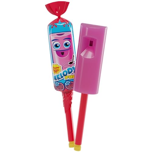 Chupa Chups Melody Pop Strawberry Flavor Whistle Lollipops 5-Count Wholesale