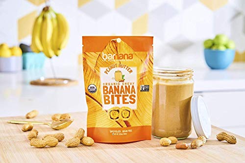 Barnana Organic Chewy Banana Bites, Peanut Butter Banana Flavor, 3.5 Ounce Bag