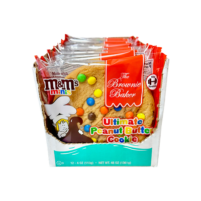 Brownie Baker Ultimate Peanut Butter m&m Cookie, Pack of 12