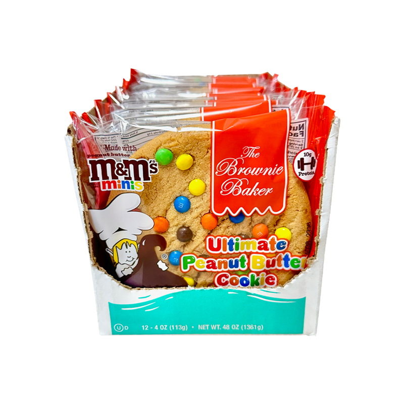 Brownie Baker Ultimate Peanut Butter m&m Cookie, Pack of 12