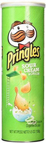 Pringles Sour Cream and Onion Crisps, 5. 5 Ounce - 14 per case.