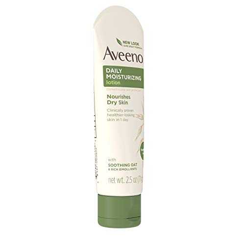 Aveeno Daily Moisturizing Lotion, 2.5 oz Tubes - Nourishing Oat Formula, Fragrance-Free, for Dry Skin - (Pack of 12)