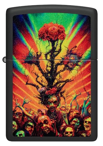 Zippo Abstract Zombie Black Matte Pocket Lighter