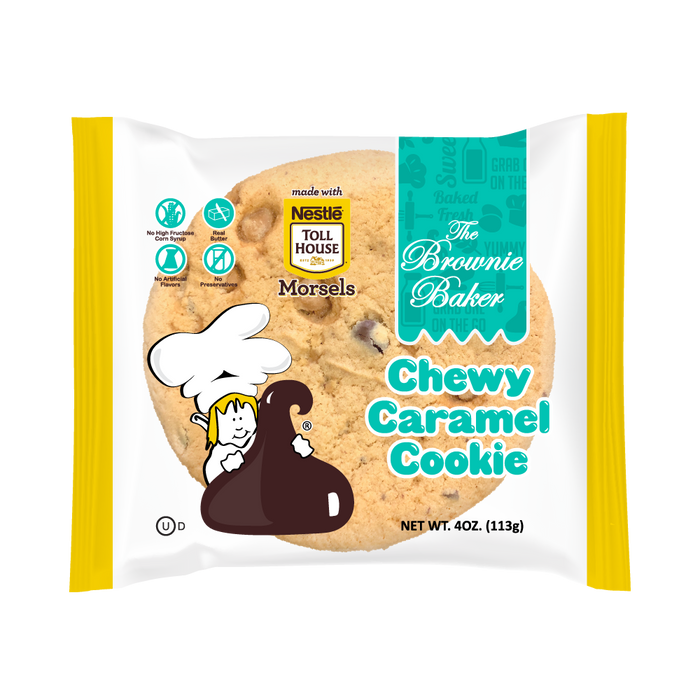 The Brownie Baker Chewy Caramel Cookies 4 oz 12-Pack Wholesale