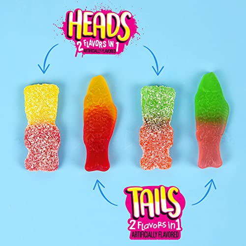SOUR PATCH KIDS Heads 2 Flavors in 1 Soft & Chewy Candy 8 oz 12-Pack Wholesale