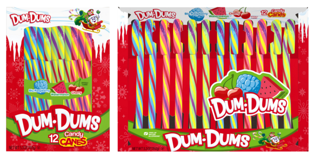 C* Spangler Dum Candy Canes Tray 5.3 oz