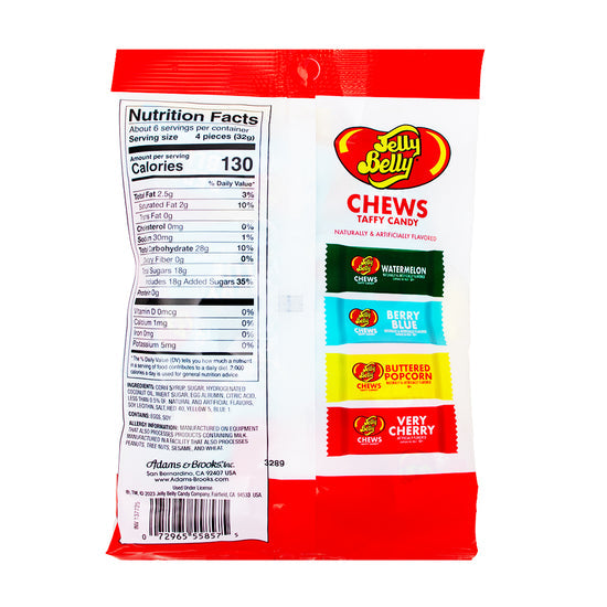 Jelly Belly Chews Peg 7 oz (Pack of 12)