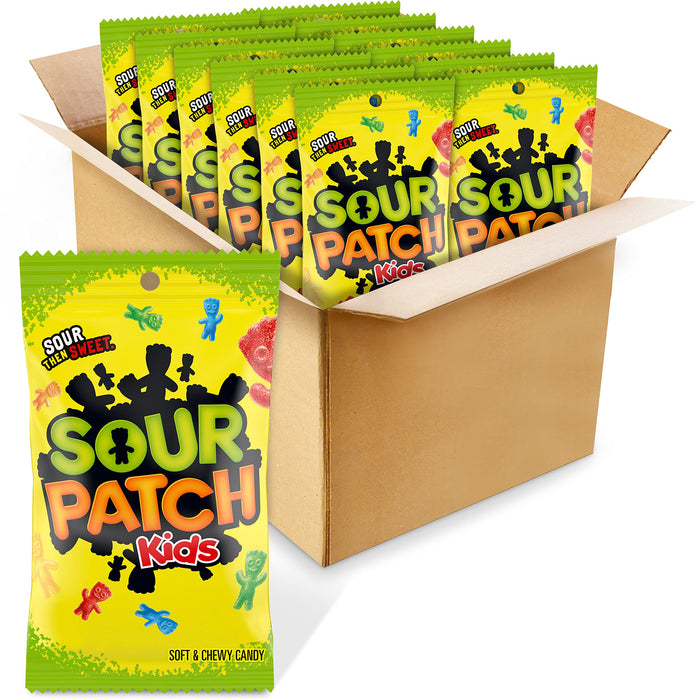 Sour Patch Kids Chewy Candy 8oz 12-Pack Peg Bags Wholesale