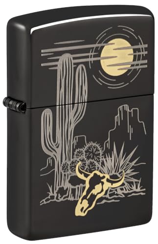 Zippo Western Design High Polish Black Pocket Lighter