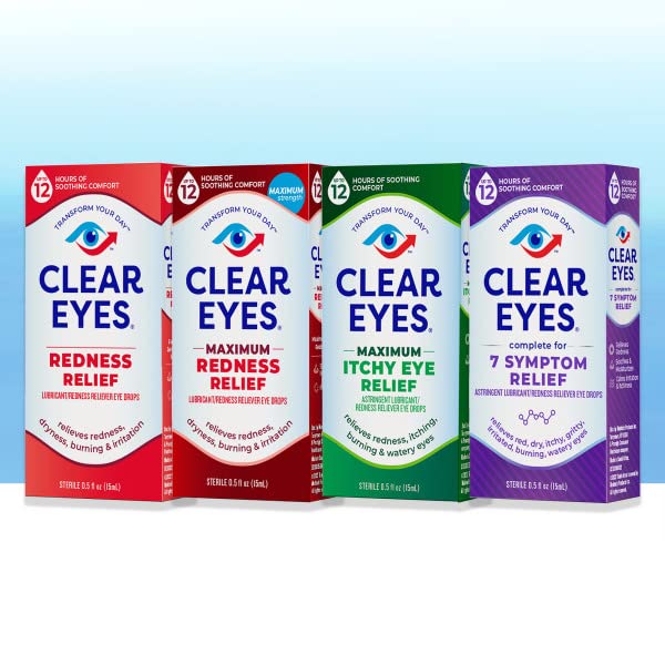 Clear Eyes Redness Relief Eye Drops Handy Pocket Pal 0.20 oz 12-Pack Wholesale