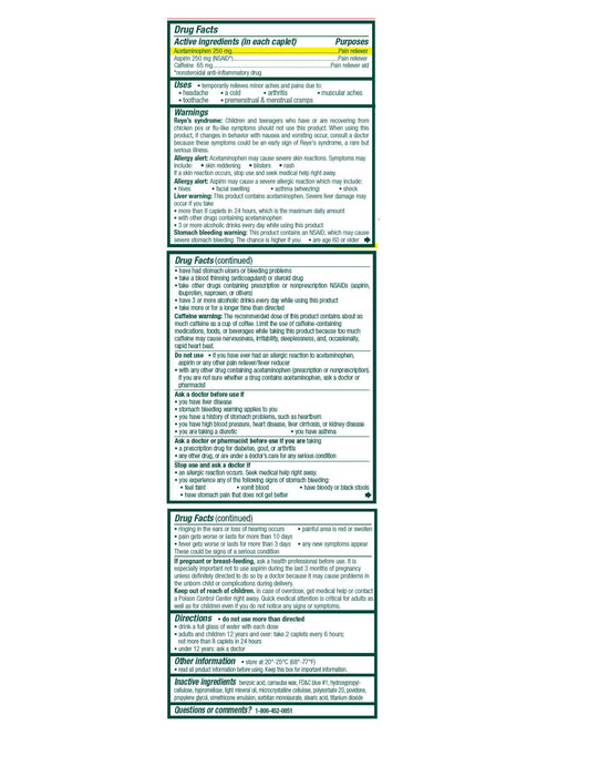 Excedrin Drug Es 4pill 6 Per Box