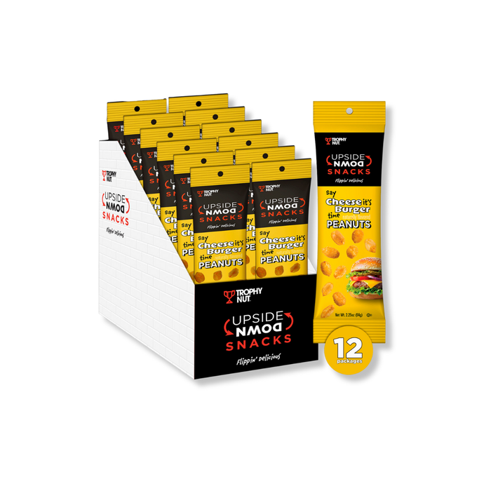 Trophy Nut Upside Down Cheeseburger Flavored Peanuts 2.25 oz (Pack of 12)