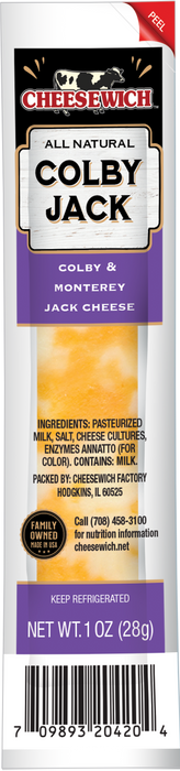 Cheesewich Cheese Stick Colby Jack 1 oz (Pack of 24)