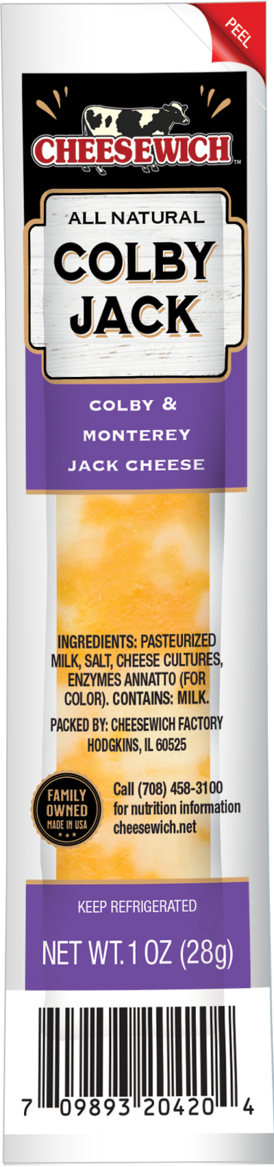Cheesewich Colby Jack Cheese Stick Boxes 1 oz 24ct