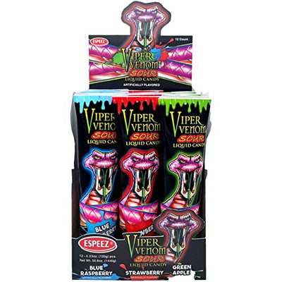 Viper Venom Sour Liquid Candy, Tangy Treat, 4.23 oz Tube (Case of 12)