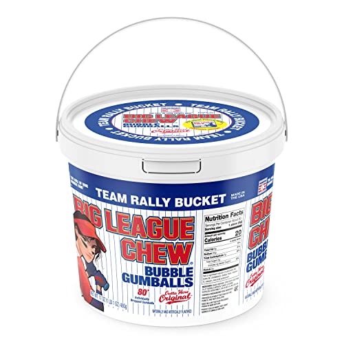 Big League Chew - Original Bubble Gum Flavor + 80pcs Individually Wrapped Gumballs + For Games, Concessions, Picnics & Parties