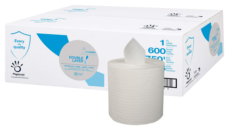 Heavenly Soft Roll Paper Towel 750 FT White Center Pull 6 Rolls/Case