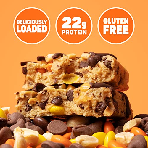 FITCRUNCH Loaded Cookie Protein Bar, High Protein, Gluten Free, Protein Snack (12 Cookie Bars, Peanut Butter Blast)