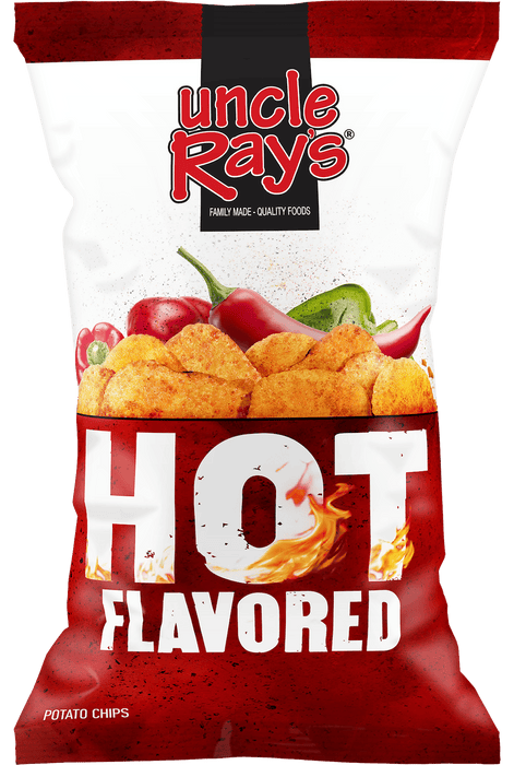 Uncle Ray's Hot Potato Chips 2.29 oz 12-Count Wholesale Pack