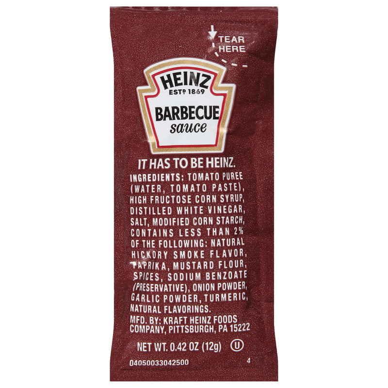 Heinz BBQ Sauce Single Serve Packet (0.4 oz Packets, Pack of 200)