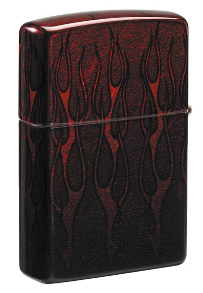 Zippo Coated Brass Red/Black Harley Davidson Logo Lighter