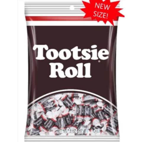 Tootsie Roll Midgees, Chocolate Candy Peg Bag, 7.3 oz (Pack of 1)