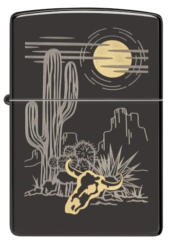 Zippo Western Design High Polish Black Pocket Lighter