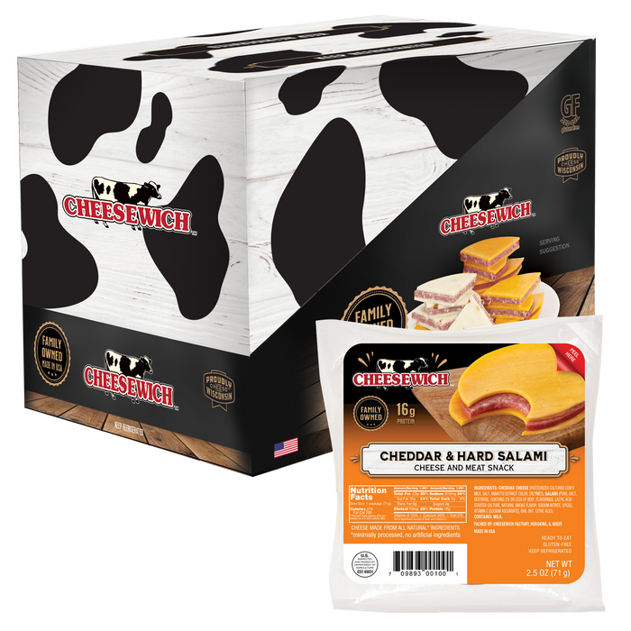 Cheesewich Cheddar Salami 2.5 oz (Pack of 16)