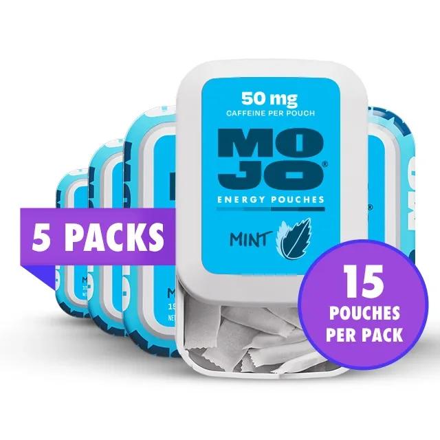 Mojo Mint Energy Pouches 50mg – 5-pack