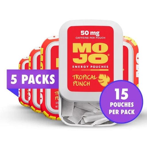 Mojo Tropical Punch Energy Pouches 50mg – 5-pack