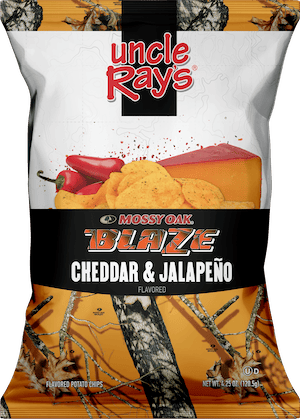 Uncle Ray's Mossy Oak Cheddar Jalapeno Chips, 2.59 oz (Pack of 10)