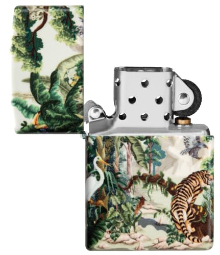 Zippo Exotic Jungle Design 540 Matte Pocket Lighter - Wild & Windproof