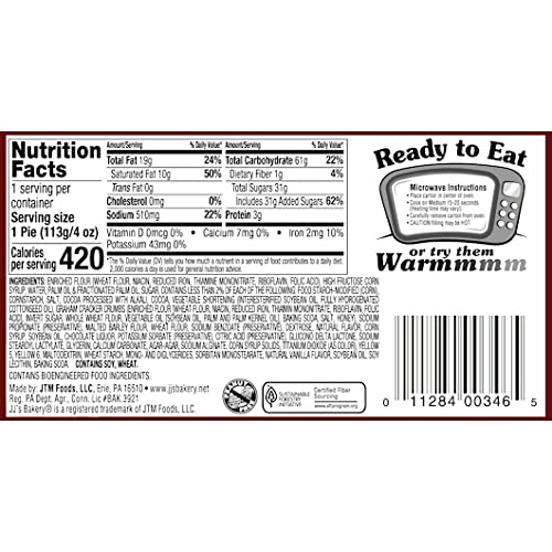 JJ's Bakery Lightly Glazed Snack Pies 4oz (S'mores)