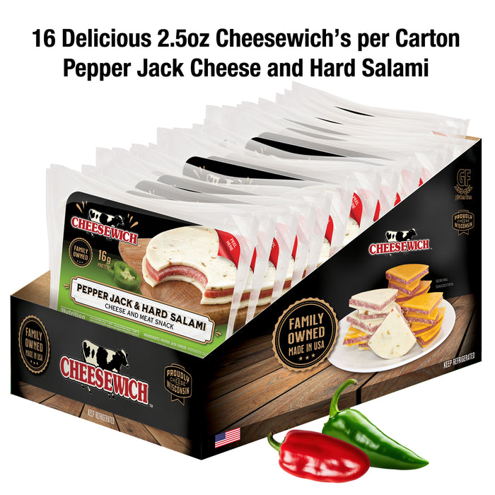 Cheesewich Pepper Jack Salami 2.5 oz (Pack of 16)