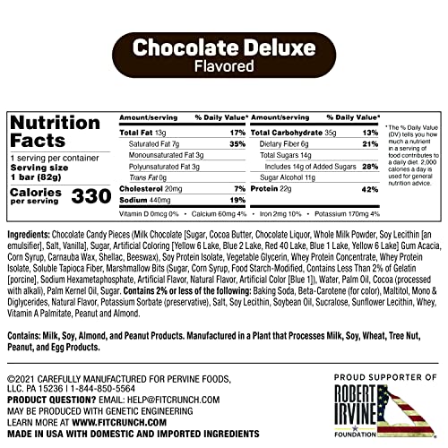 Fit Crunch Loaded Chocolate Deluxe Protein Bar 82 g 12 Per Box