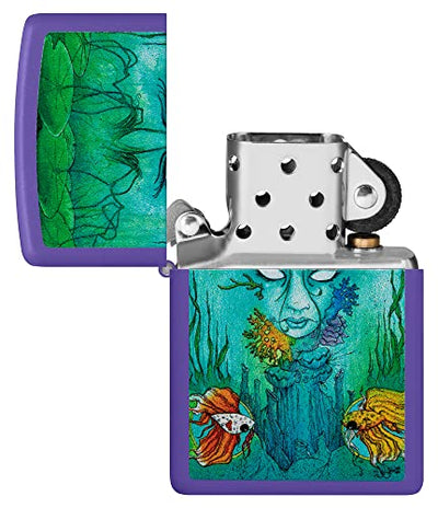 Zippo Sean Dietrich Brackish Purple Matte Design Lighter - Vibrant Artwork