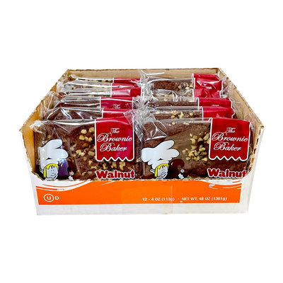 Brownie Baker Walnut Brownie, Pack of 12