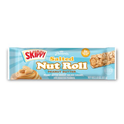 Pearson's SKIPPY Peanut Butter Salted Nut Roll | Peanut, Caramel, Peanut Butter Candy | 24 Full- Size Candy Bars |Bulk, Individually Wrapped