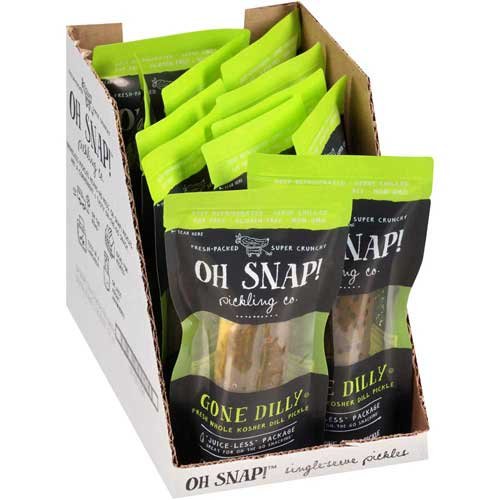 Oh Snap! Gone Dilly Dill Pickle Snacks 1-Count Wholesale 12-Pack Case