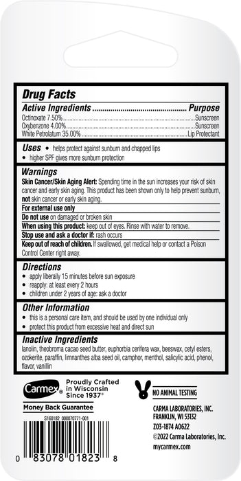 Carmex Stick Orig 2pk Single Bag