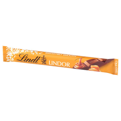 Lindt LINDOR Caramel Milk Chocolate Truffle Bar, Milk Chocolate Candy with Smooth, Melting Truffle Center, Great for gift giving, 1.3 ounce (Pack of 24)