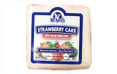 Ne-Mo's Bakery Strawberry Cake Square, Delightfully Moist, Individually Wrapped - Perfect Treat for Sharing (Pack of 36)