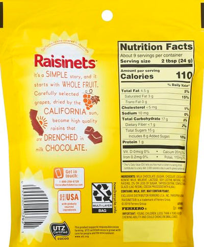 Raisinets Milk Chocolate Covered Raisins - 8oz