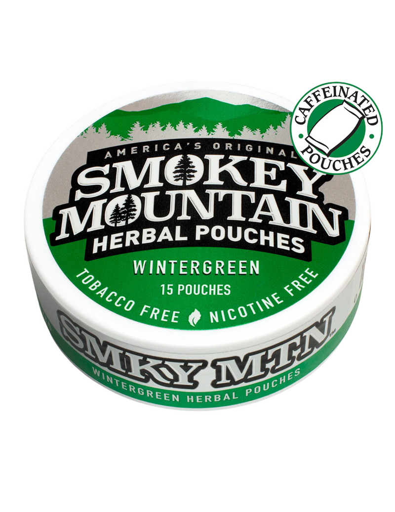 Smokey Mountain Pouches - Wintergreen - 1-Can - Nicotine-Free and Tobacco-Free